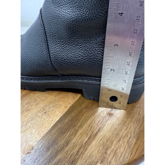 Torry Burch‎ Wyatt Black Leather Suede Tall Riding Zip Block Heel Size 8.5 M - Picture 12 of 12